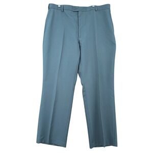 Haband Men's Classic Fit Flat Front Dress Pants Gray Size‎ 40x30